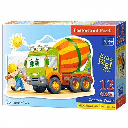 Фото товара Пазлы MX-120086 Бетономешалка, 12 деталей MAXI Castor Land