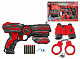 миниатюра B1771715 Оружие с мягкими пулями пистолет+пули, бинокль, наручники в кор.