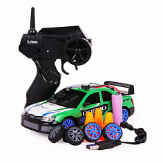 RC52712 Машинка Р/У Kid Rocks 1:24 Легковая, зеленый, с аксессуарами