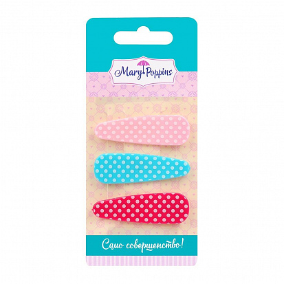 Фото товара 455319 Набор заколок клик-клак "Зайка" 5*2 см, 3 шт