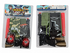 88979 военный набор пистолет присоски танк мишени