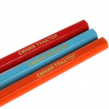 Фото CPH24-52088-STR Цветные карандаши Синий ТРАКТОР 24цв, шестигран, синий трактор Умка