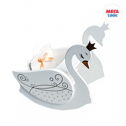 Фото МТ 72220 Игрушка детская Изящный лебедь. Стул для кормления с качалкой. Коллекция Shining Crown. Бел