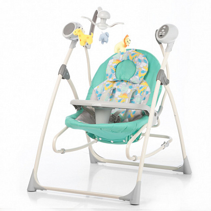Фото товара CARRELLO CRL-005 Колыбель-качели Nanny 3 в 1 Grey Dino