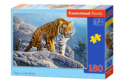 Фото Пазлы B1-018451 Тигр на скале, 180 деталей Castor Land