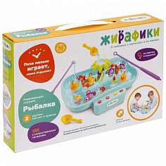 939570 Развивающая игрушка "Рыбалка": течение, музыка, свет, магнит. и крючок. удочки