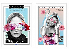 Скетчбук А5, 40л. "ХАТБЕР. PREMIUM. JOURNAL №1" 100г. мел.карт. отрыв.склейка (40Б5лAк) (077258)