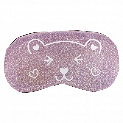 Фото товара Т20874 LUKKY FASHION маска для сна Голография, розовый, 24,6х14,6, пакет (10317120/310123/3020609)