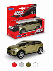 43649W Машинка WELLY 1:38 Range Rover Evoque, пруж. мех., цвет в асс.