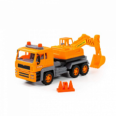 ПОЛЕ86709 "Алмаз", автомобиль-экскаватор инерционный (в сеточке)