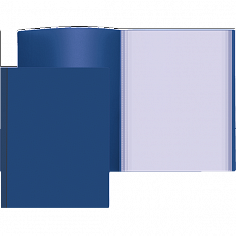 Папка с файлами А4 ATTOMEX, 20 файлов, пластик, синяя, фактура песок (3101402)