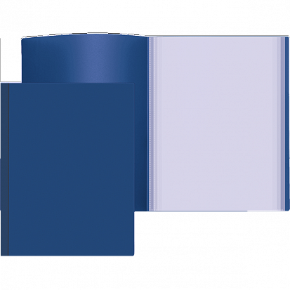 Фото Папка с файлами А4 ATTOMEX, 20 файлов, пластик, синяя, фактура песок (3101402)