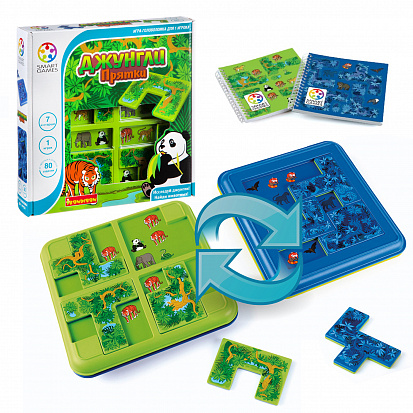 Фото товара ВВ1880 Логическая игра Bondibon Джунгли. Прятки, арт. SG 105 RU.