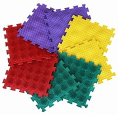 МИКС "Ежики" Коврик массажный (ортопедический) модульный "ОРТО ПАЗЛ", МИКС "Ежики" по ТУ 32.50.22-0