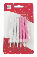 Свеча для торта 12 шт 8 см ОМ20010-95/15