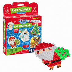 ВВ3725 Набор для творчества BONDIBON. Аквамозаика. Новогодняя аквамозаика с Буки. 1000 бусин!