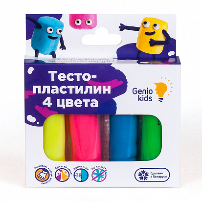Фото TA1082 Набор для детской лепки "Тесто-пластилин 4 цвета"