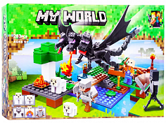 Г11265 Конструктор BELA Мой Мир Битва с Черным драконом 283 детали. 29х5.5х20 см.