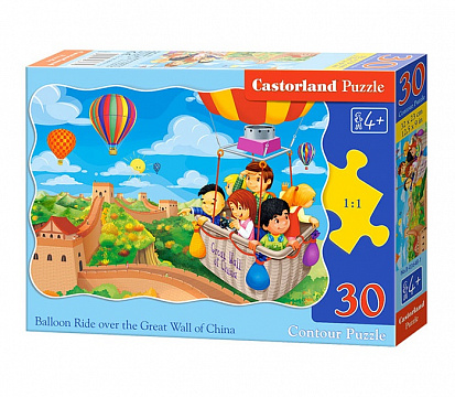 Фото товара х-Пазлы B4-03648 Полет на воздушном шаре, 30 деталей(MIDI) Castor Land