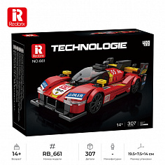 RB_661 Конструктор REOBRIX Technologie: Ferrari 499P Le Mans Hypercar (1:24), 307 дет. (RB_661)