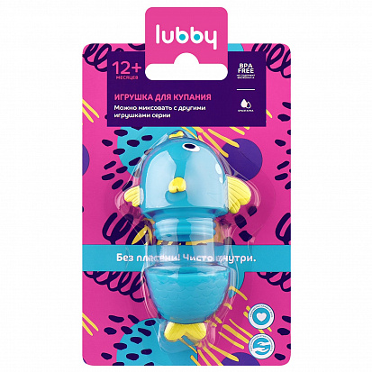Фото товара LUBBY24076 арт.24076/6 Игрушка для купания, разб., рыбка