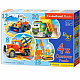 миниатюра Пазлы D3-043040 Строительная техника, контур, 8#12#15#20 деталей Castor Land