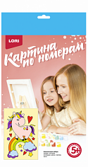 LORI Ркн-003 Картина по номерам для малышей "Единорог"