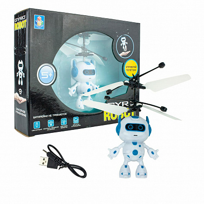 Фото 1toy Т16684 Gyro-Robot, игрушка на сенсорном управлении, со светом, акб, коробка (10702070/030821/02