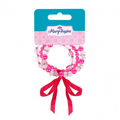 Фото товара 455357 Браслет многослойный "Принцесса", малин.