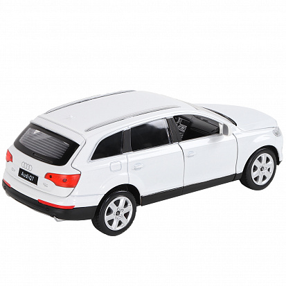 Фото 1200118JB ТМ "Автопанорама" Машинка металл. 1:24 Audi Q7, белый, свободный ход колес, откр. двери, к