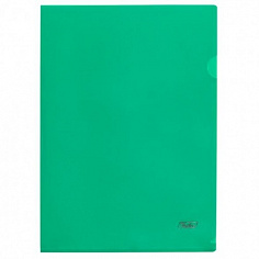 Папка-уголок А4 ХАТБЕР, 180 мкм, пластиковая, зеленая (AG4_00104) (051430) (1/20/400)