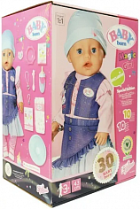 831533 кукла BABY BORN голубая шапочка и розовая соска