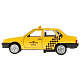 миниатюра 21099-12TAX-YE Машина металл ВАЗ-21099 "СПУТНИК" ТАКСИ 12 см, двери, багаж, желтый, кор. Технопарк