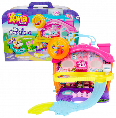 1toy Т12343 Игровой набор "Хома Дома": Хомы Дом со звуковыми эффектами, хомячок 5х3,2х3 см, размер у фото