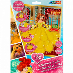 391917 Набор для творчества Аппликация из перьев и страз 17x23 см Прекрасный бал FEATHGEM-PD1