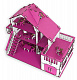 миниатюра ЭД-068 Кукольный домик с террасой,цвет Малиновый (мебель в комплекте) Габариты игрушки: 27 х 52 х 35