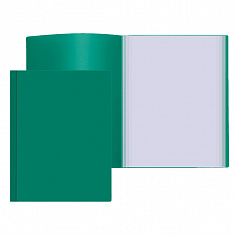 Папка с файлами А4 ATTOMEX, 20 файлов, пластик, зеленая, фактура песок (3101401)
