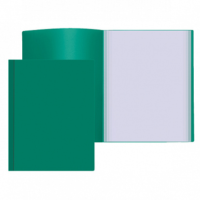 Фото Папка с файлами А4 ATTOMEX, 20 файлов, пластик, зеленая, фактура песок (3101401)