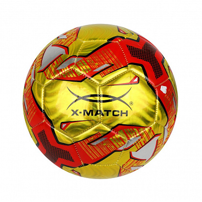 Фото 56488 Мяч футбольный X-Match, 1 слой PVC, металлик