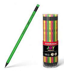 ЕК-43582 Карандаш графитный JOY с ластиком, НВ ErichKrause