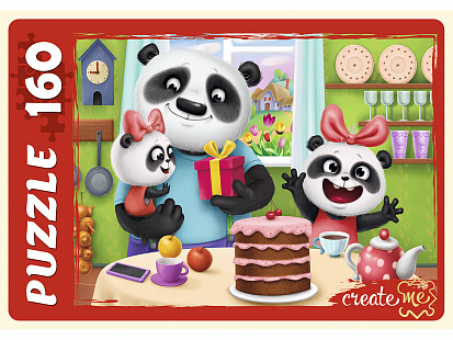 Фото товара ПУ160-9833 ПАЗЛЫ 160 элементов. МИЛЫЕ ПАНДЫ (Арт. ПУ160-9833)