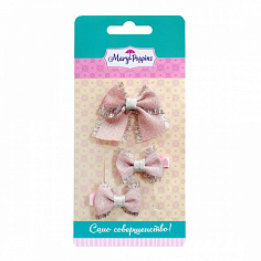 455307 Набор зажимов и резинка "Принцесса" 3 шт., 3,8*2,3 см., 4,5*5,5 см.