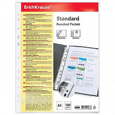 ЕК-67330 Файлы А4 30мкн прозр Fizzy Clear (1 шт) Erich Krause