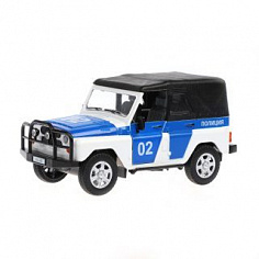 1200146JB ТМ "Автопанорама" машинка метал., УАЗ-469 "Полиция", масштаб 1:24, цвет белый, откр. дв. к