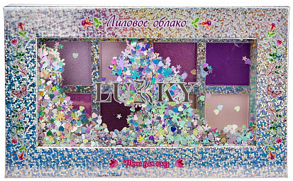 Фото товара Т21672 Lukky Лиловое облако, палетка теней, 8 цветов, пакет (10317120/190522/3065471)