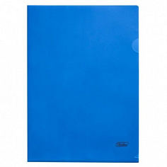Папка-уголок А4 ХАТБЕР, 180 мкм, пластиковая, синяя (AG4_00102) (051429) (20/400)