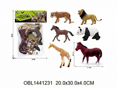 CL04-63 животные дикие 6 шт/пакет