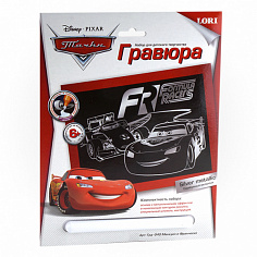 LORI Грд-040 Гравюра Disney Тачки бол. с эф. серебра "Маккуин и Франческо"