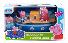 37224 Свинка Пеппа.Игр. наб. для ванны "Корабль дедушки Пеппы".TM Peppa Pig