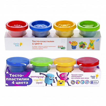 TA1008V Набор для детского творчества "Тесто-пластилин 4 цвета" фото